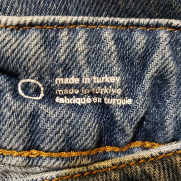 Pilcro straight denim button up skirt size 0 raw hem - Picture 8 of 12